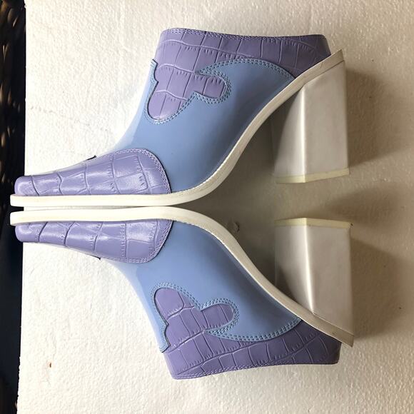 Jeffrey Campbell Shoes Pastel Western Mule Point Square Toe Block Heel 5 - Picture 7 of 16